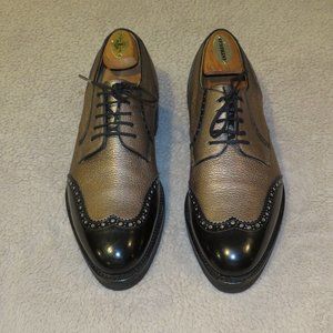 Corthay Horacio Bronze Black Patent Spectator Wingtips Dress Shoes 7D NWOB $2290